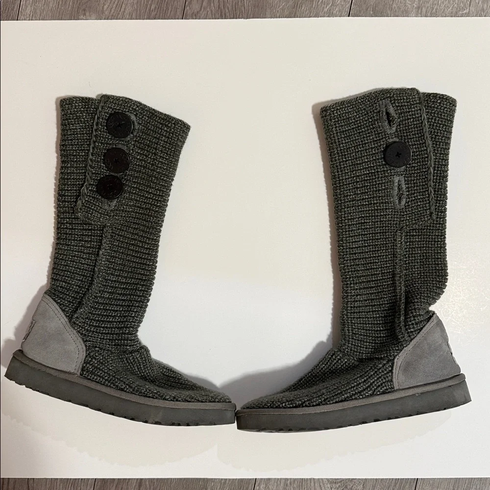 Authentic UGG Australia Classic Cardi boots Gray Size 8 - Picture 8 of 12
